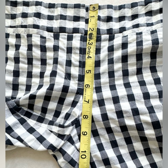Ann Taylor Loft Marisa Cropped Gingham Checkered Black and White Ankle Pants Sz4 - Picture 14 of 14